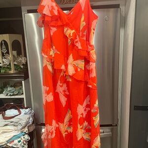 NWOT Future Collective from Target ruffled floral midi dress